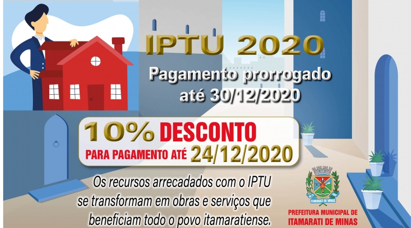 Prefeitura prorroga data para pagamento do IPTU/2020 prefeitura-prorroga-data-para-pagamento-do-iptu/2020